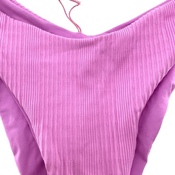 L*Space Pointelle Rib Cabana Bikini Bottom M - Picture 4 of 7